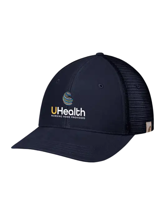 Carhartt Navy Canvas Trucker Cap w/Uhealth Logo