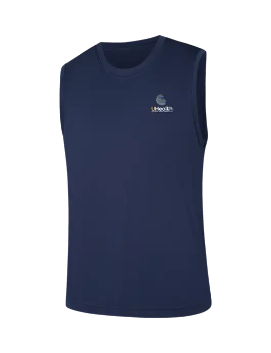 Sleeveless Navy PosiCharge Competitor Tee w/Uhealth Logo