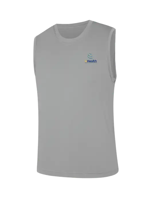 Sleeveless Light Grey PosiCharge Competitor Tee w/Uhealth Logo