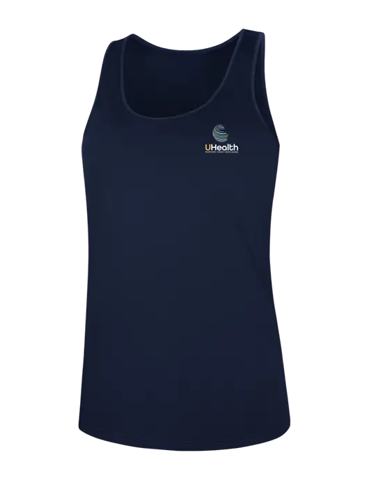 Womens Navy PosiCharge Competitor Racerback Tank w/Uhealth Logo