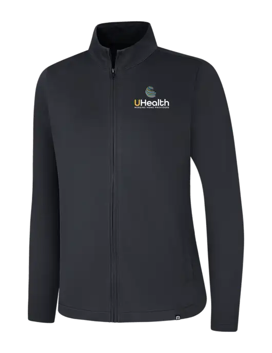 TravisMathew Womens Black Coveside Full-Zip w/Uhealth Logo