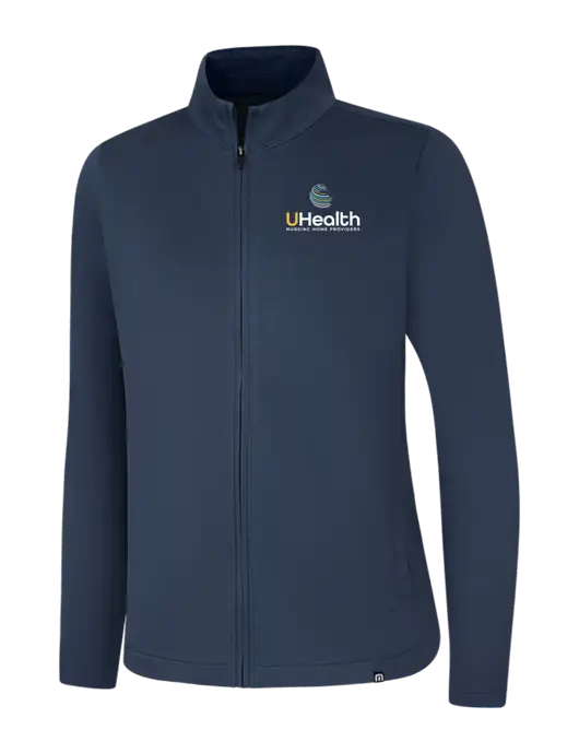 TravisMathew Womens Navy Coveside Full-Zip w/Uhealth Logo
