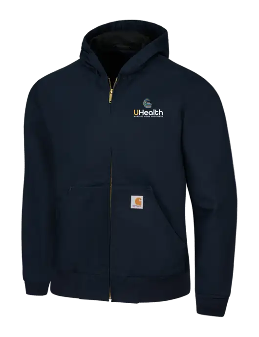 Carhartt Navy Thermal Lined Duck Active Jacket w/Uhealth Logo