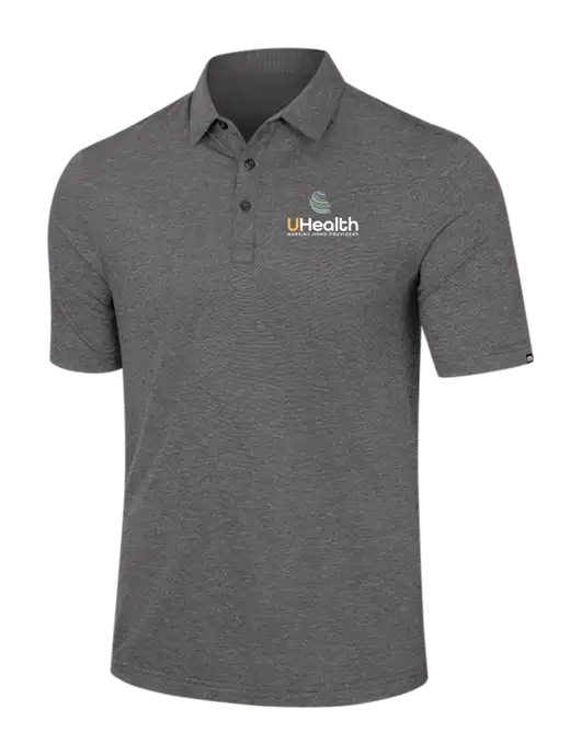 TravisMathew Dark Grey Heather Sunnyvale Polo w/Uhealth Logo