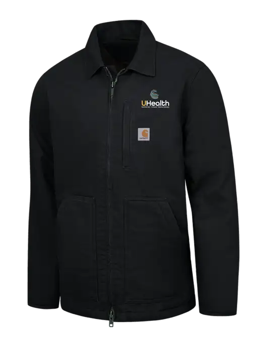 Carhartt Black Sherpa-Lined Coat w/Uhealth Logo