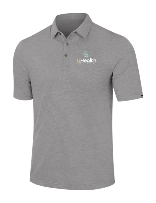 TravisMathew Light Grey Heather Sunnyvale Polo w/Uhealth Logo