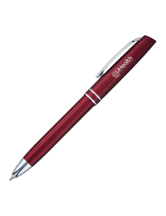 Maroon Anguilla Black Ink Pen w/Uhealth Logo