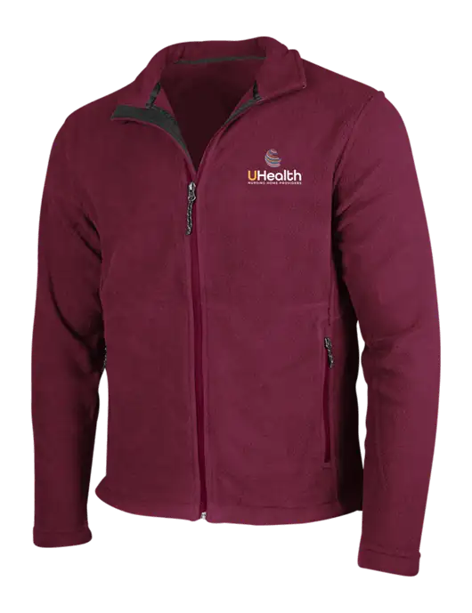 Maroon Fleece Jacket w/Uhealth Logo