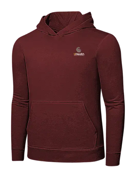 Maroon 7.8 oz Ring Spun Hooded Sweatshirt w/Uhealth Logo