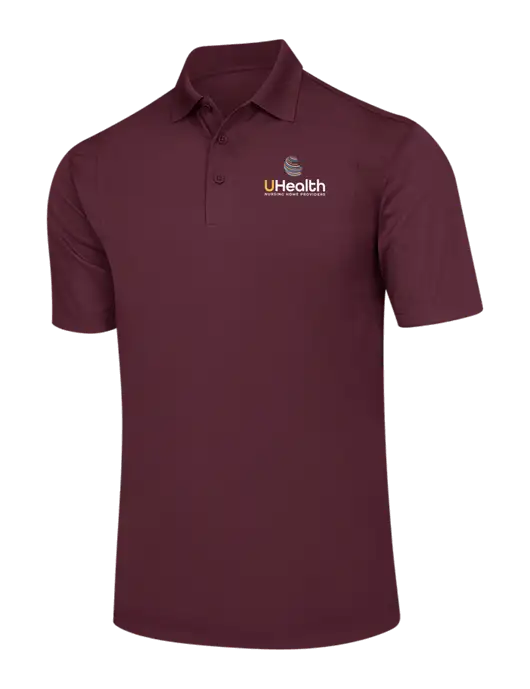 Maroon Micropique Sport-Wick Polo w/Uhealth Logo