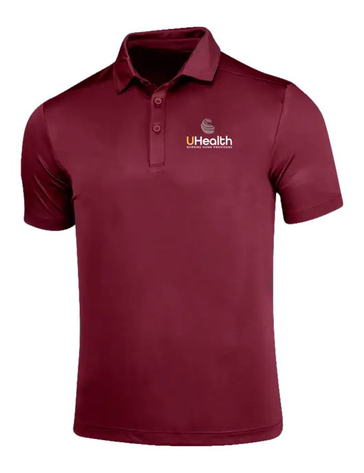 Maroon Posi-UV Pro Polo w/Uhealth Logo