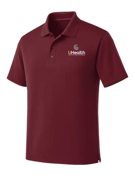 Maroon Dry Zone UV Micro Mesh Polo w/Uhealth Logo