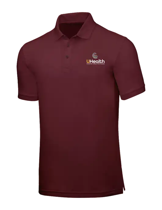 Maroon Core Classic Pique w/Uhealth Logo