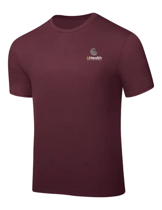 Maroon PosiCharge Competitor Tee w/Uhealth Logo