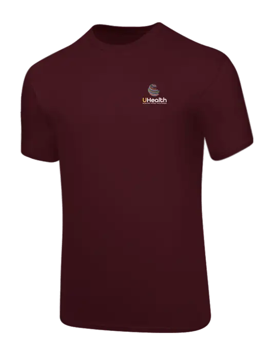 Core Blend Maroon T-Shirt w/Uhealth Logo