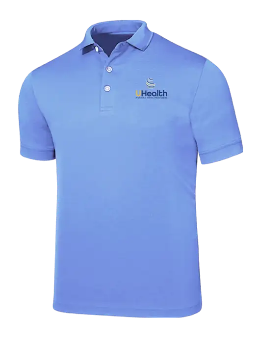 Callaway Ottoman Light Blue Polo w/Uhealth Logo