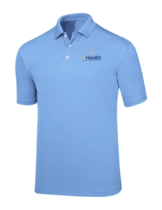 Callaway Core Light Blue Performance Polo w/Uhealth Logo