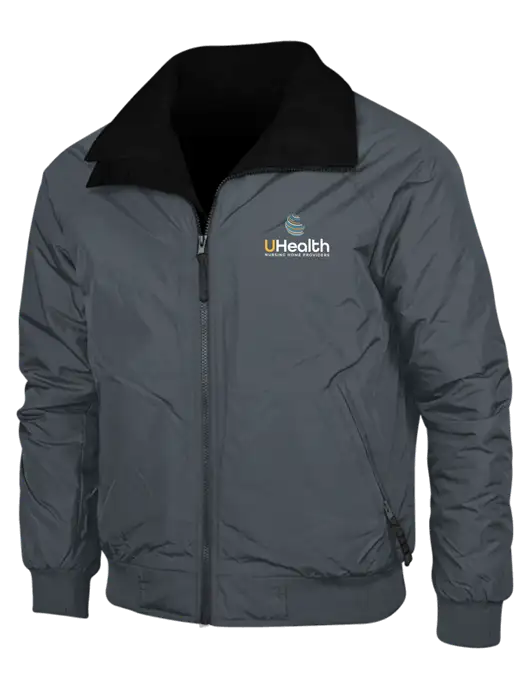 Dark Grey/Black Classic Challenger Jacket w/Uhealth Logo