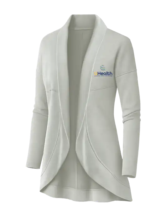 OGIO Ivory Snow Womens Luuma Cocoon Fleece w/Uhealth Logo