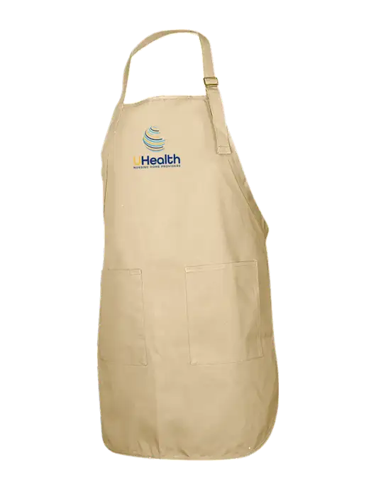 Full-Length Stone Apron With Pockets w/Uhealth Logo