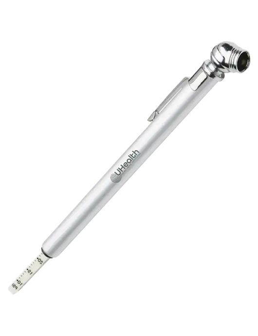 Quick View Silver Tire Gauge w/Uhealth Logo