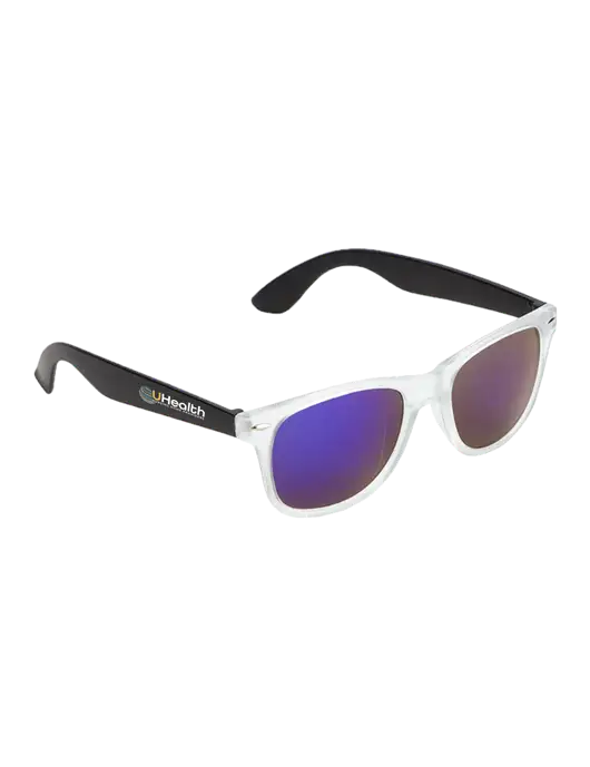 Key West Black Mirrored Sunglasses w/Uhealth Logo