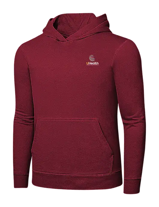 Dark Cardinal 7.8 oz Pullover Hooded Sweatshirt w/Uhealth Logo