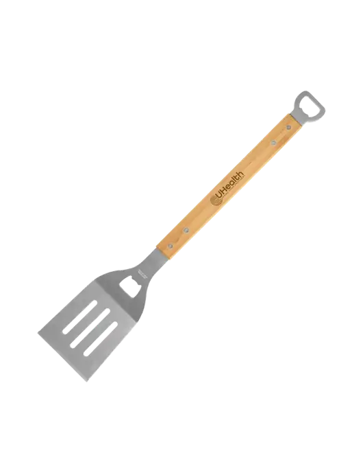 Bamboo BBQ Spatula w/Uhealth Logo