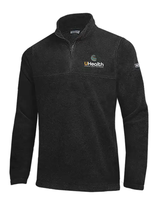 Columbia Black Steens Mountain Fleece 1/2 Zip Pullover w/Uhealth Logo