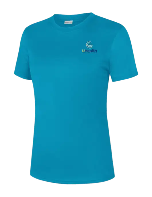  Womens Sapphire PosiCharge Competitor Tee w/Uhealth Logo