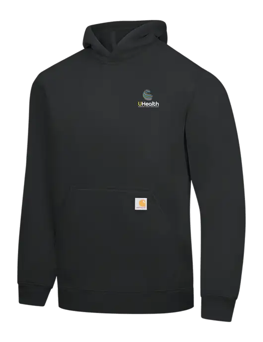Carhartt Black Midweight Hooded Sweatshirt w/Uhealth Logo