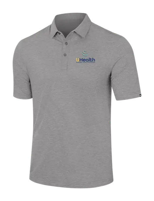 TravisMathew Light Grey Heather Sunnyvale Polo w/Uhealth Logo