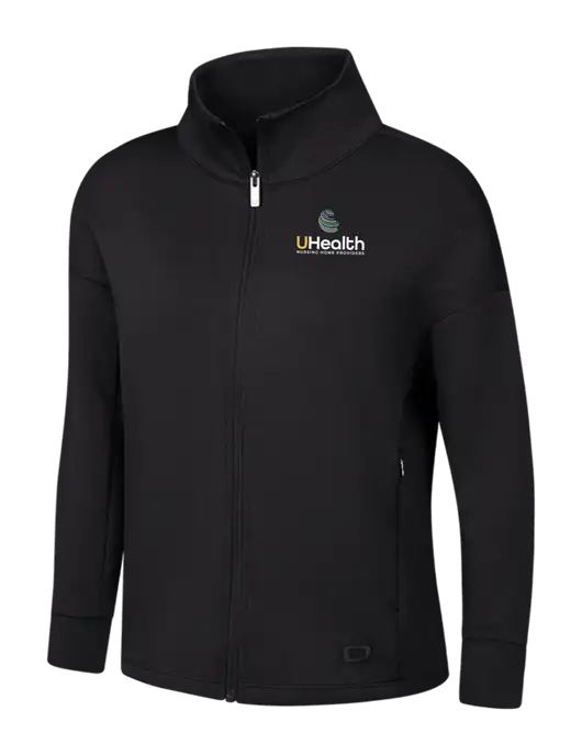 OGIO Womens Black Transcend Full-Zip w/Uhealth Logo