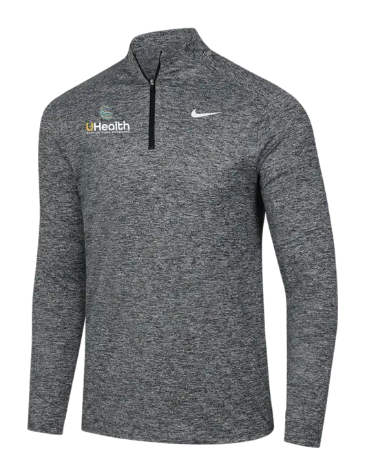 Nike Black Heather Dri-FIT Element 1/2-Zip Pullover w/Uhealth Logo