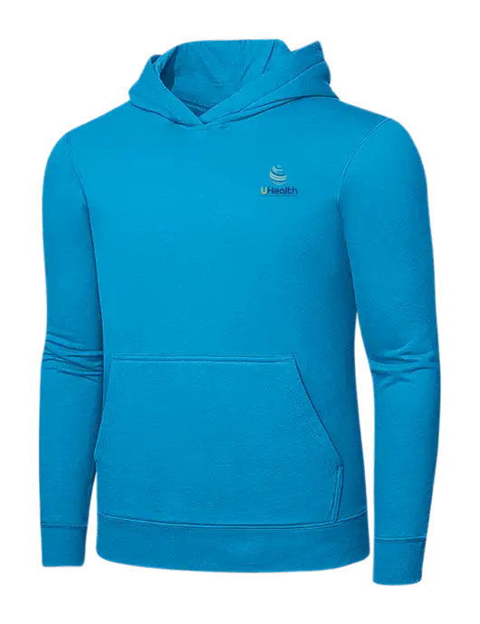 Sapphire 7.8 oz Ring Spun Hooded Sweatshirt w/Uhealth Logo