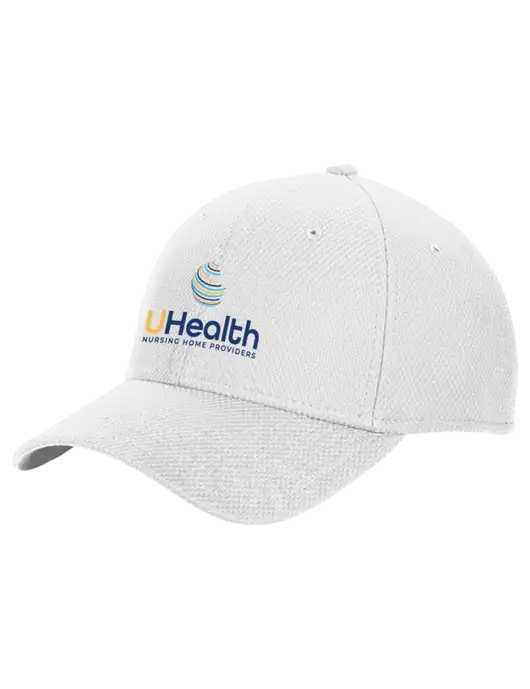 New Era Diamond Era White Stretch Cap w/Uhealth Logo