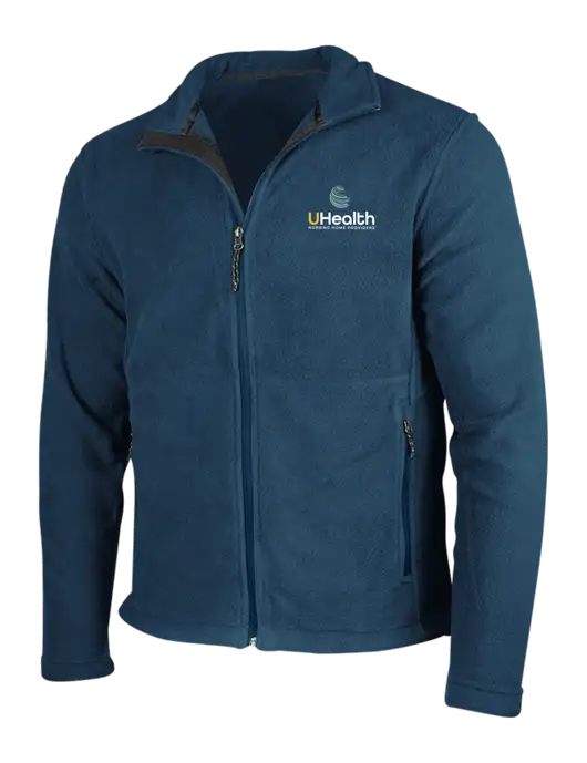 Light Navy Fleece Jacket w/Uhealth Logo