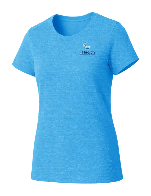 Womens Seriously Soft Light Sapphire T-Shirt w/Uhealth Logo