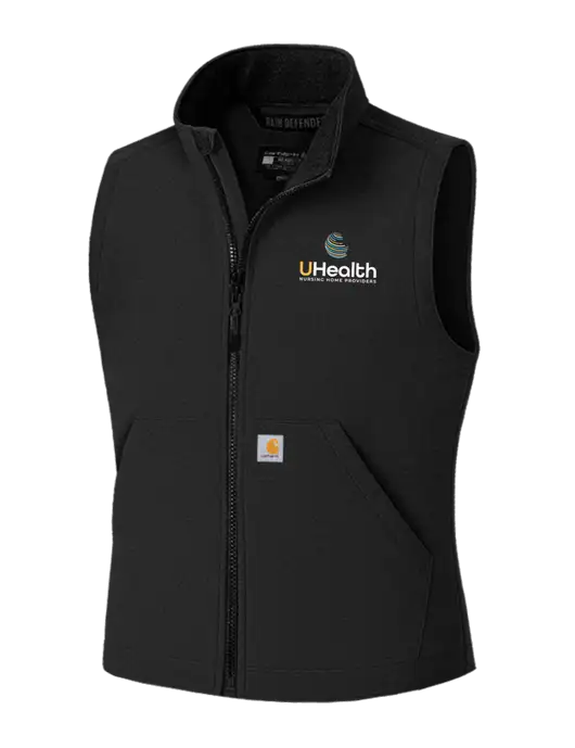 Carhartt Rain Defender Black Soft Shell Vest w/Uhealth Logo