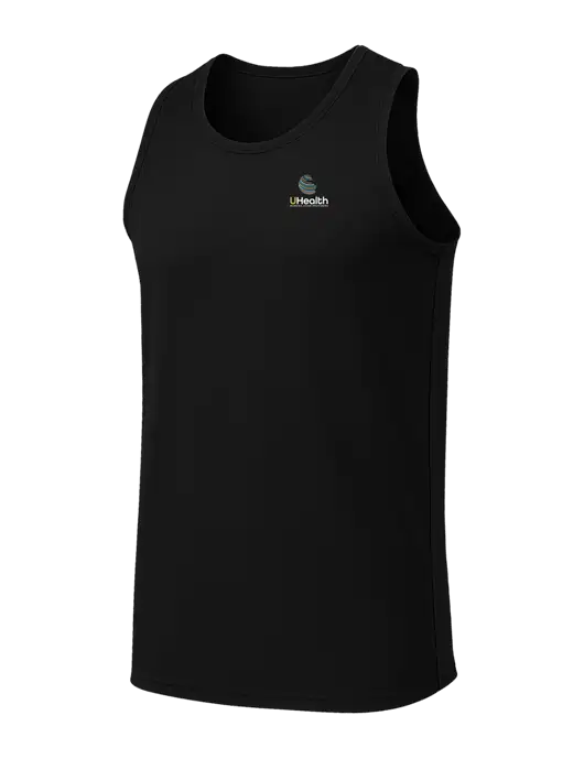 Black PosiCharge Competitor Racerback Tank w/Uhealth Logo