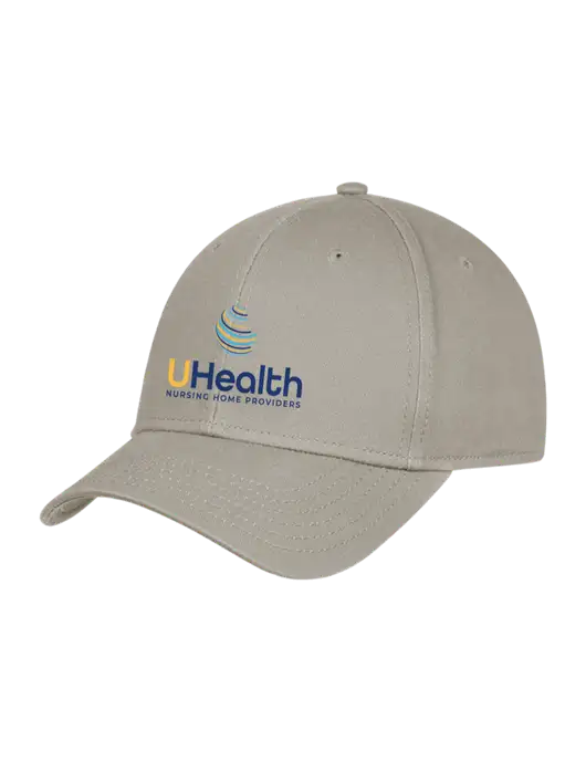 Tan Structured Cap Hook & Loop w/Uhealth Logo